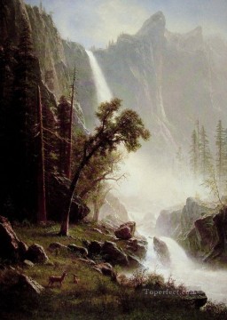  Bierstadt Lienzo - Cascada del Velo de Novia Albert Bierstadt Paisaje